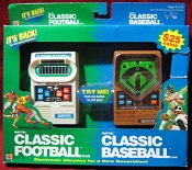 mattel classic baseball/football combo handheld electronic game boxed