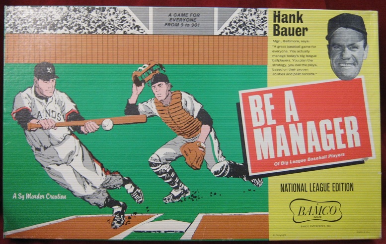 be a manager baseball game box 1966